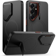 Защитный чехол Tech-Protect Kevlar Aura MagSafe для Samsung Galaxy S26 (S942) - Black / Orange: фото 1 из 8