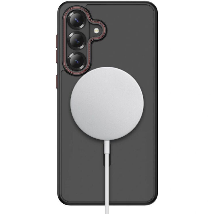 Защитный чехол Tech-Protect MagCam MagSafe для Samsung Galaxy S26 (S942) - Matte Black / Red: фото 4 из 10