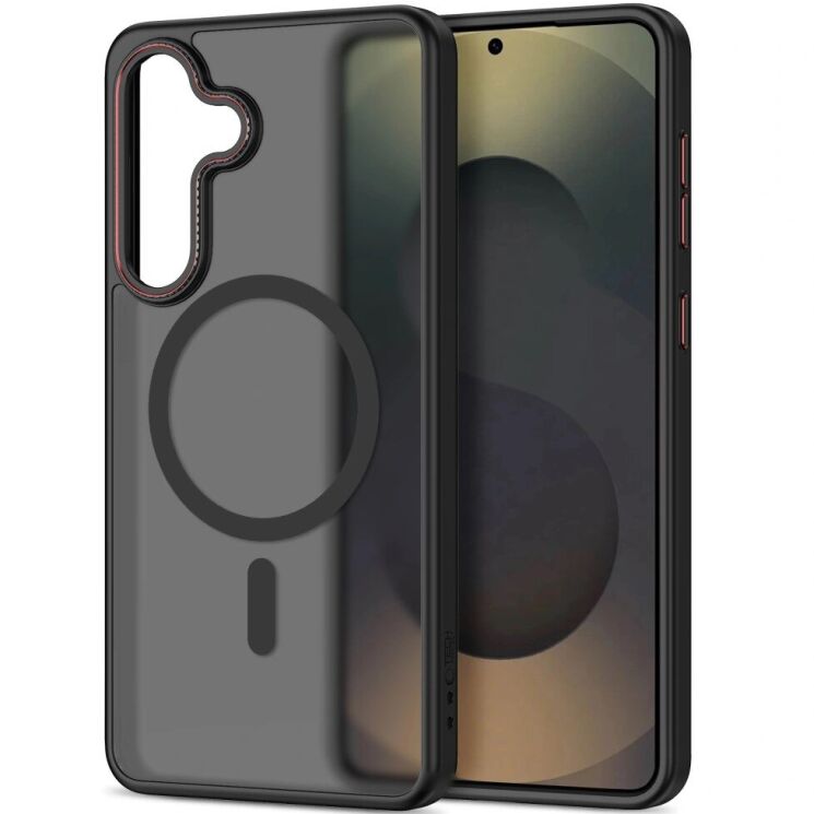 Защитный чехол Tech-Protect MagCam MagSafe для Samsung Galaxy S26 (S942) - Matte Black / Red: фото 2 из 10