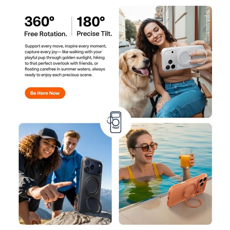 Захисний чохол TORRAS Ostand Ofitness для Apple iPhone 17 Pro - Orange: фото 8 з 9