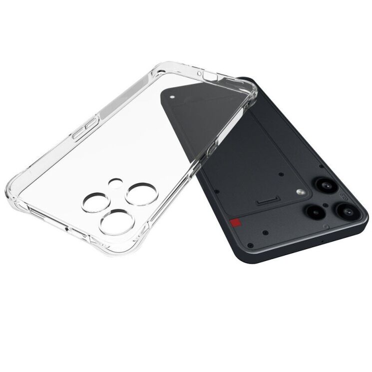 Защитный чехол UniCase AirBag Flow для Nothing Phone (3a) Lite - Transparent: фото 4 из 5