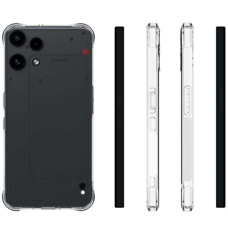 Защитный чехол UniCase AirBag Flow для Nothing Phone (3a) Lite - Transparent: фото 5 из 5