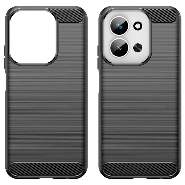Защитный чехол UniCase Carbon для Xiaomi Redmi 15C - Black: фото 2 из 13