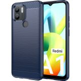 Силиконовый (TPU) чехол UniCase Carbon для Xiaomi Redmi A1+ / A2+ - Blue: фото 1 из 8