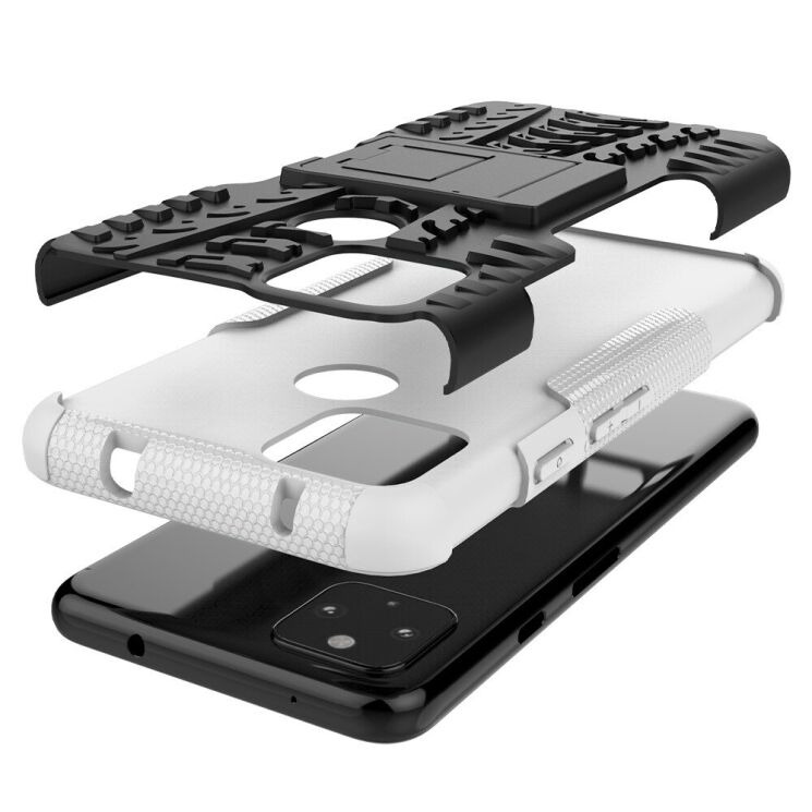 Противоударный чехол UniCase Hybrid X для Google Pixel 4a 5G - White: фото 5 из 10