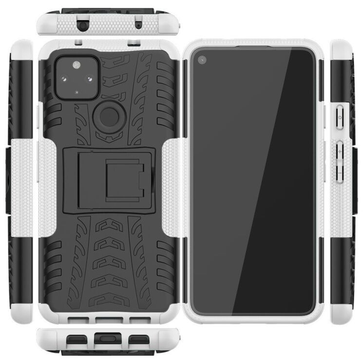 Противоударный чехол UniCase Hybrid X для Google Pixel 4a 5G - White: фото 8 из 10