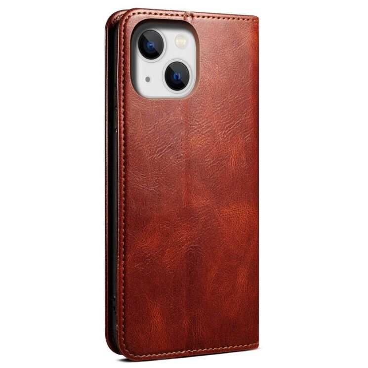 Защитный чехол UniCase Leather Wallet для Apple iPhone 14 - Brown: фото 3 из 9