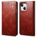 Защитный чехол UniCase Leather Wallet для Apple iPhone 14 - Brown (304546Z). Фото 1 из 9