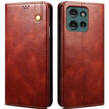Защитный чехол UniCase Leather Wallet для Motorola Edge 50 - Brown: фото 1 из 6