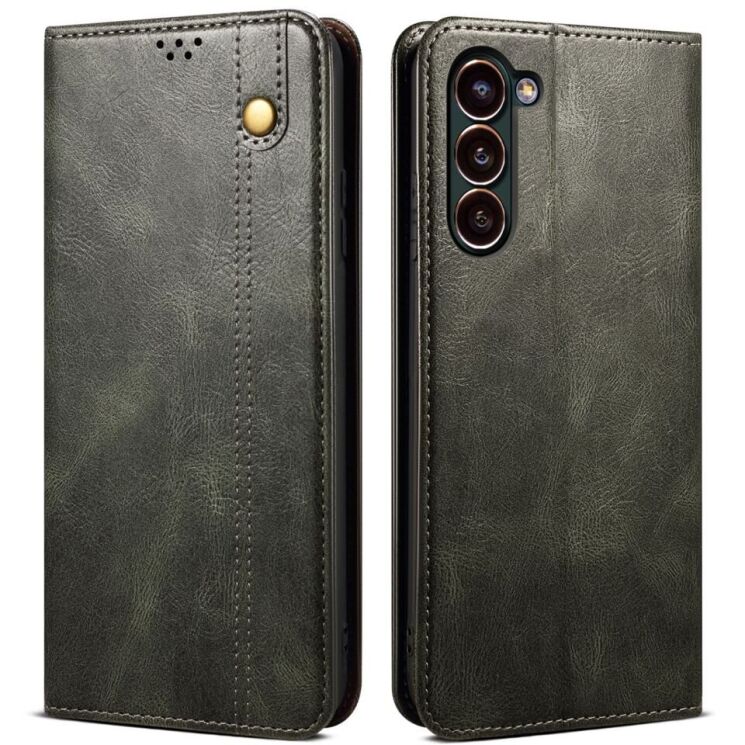 Защитный чехол UniCase Leather Wallet для Samsung Galaxy S24 Plus - Green: фото 1 из 8