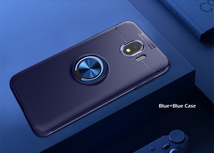 Защитный чехол UniCase Magnetic Ring для Samsung Galaxy J4 2018 (J400) - Blue: фото 2 из 12