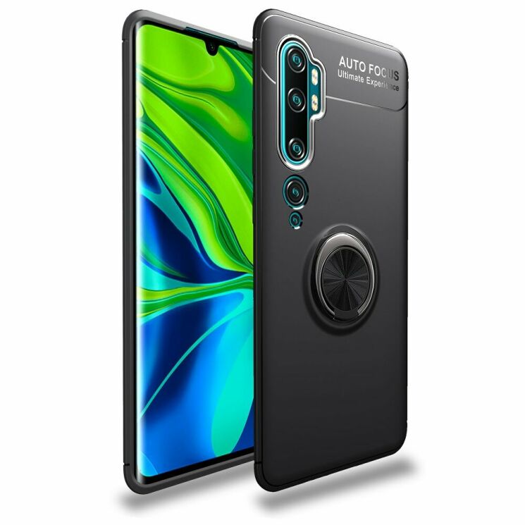 Захисний чохол UniCase Magnetic Ring для Xiaomi Mi Note 10 Pro / Mi Note 10 - Black: фото 1 з 14