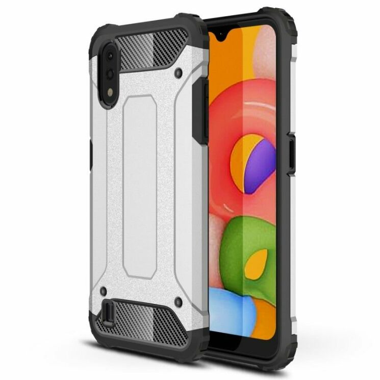 Захисний чохол UniCase Rugged Guard для Samsung Galaxy A01 (A015) - White: фото 1 з 9