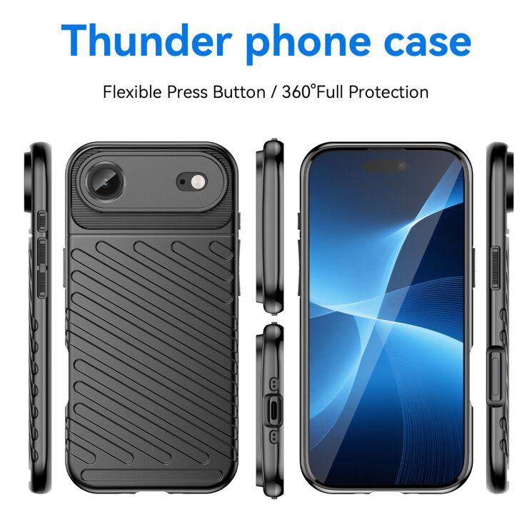 Защитный чехол UniCase Twill Soft для Apple iPhone 17 Air - Black: фото 3 из 8