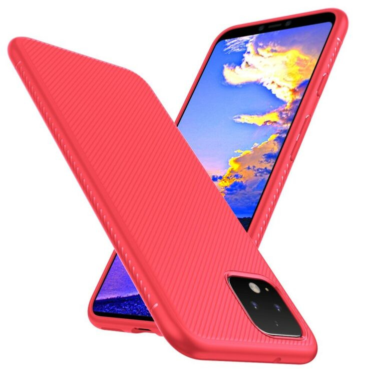 Защитный чехол UniCase Twill Soft для Google Pixel 4 - Red: фото 2 из 8