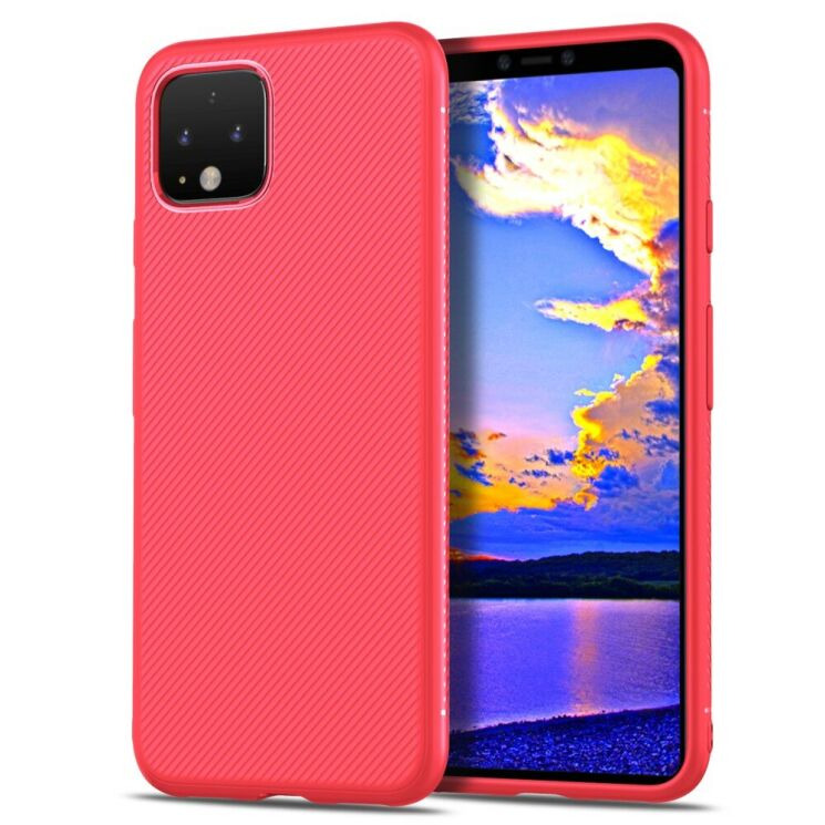 Защитный чехол UniCase Twill Soft для Google Pixel 4 - Red: фото 1 из 8