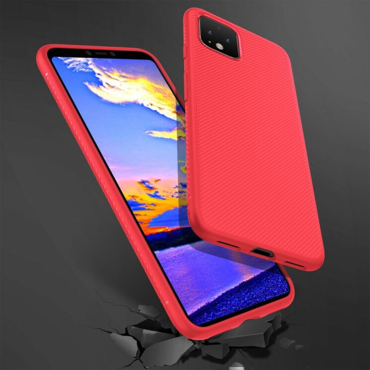 Защитный чехол UniCase Twill Soft для Google Pixel 4 - Red: фото 7 из 8