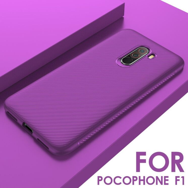 Защитный чехол UniCase Twill Soft для Xiaomi Pocophone F1 - Purple: фото 7 из 7