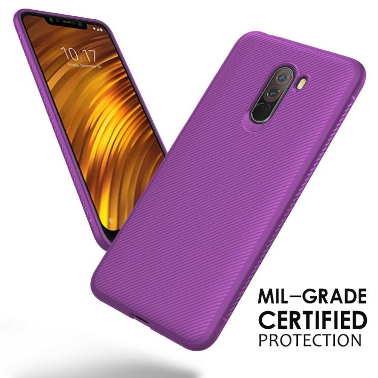 Защитный чехол UniCase Twill Soft для Xiaomi Pocophone F1 - Purple: фото 2 из 7