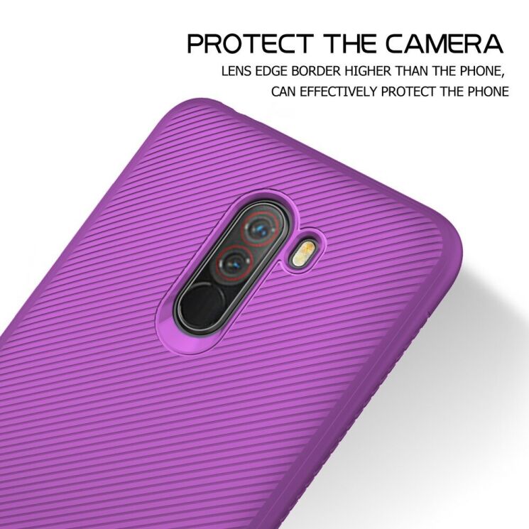 Защитный чехол UniCase Twill Soft для Xiaomi Pocophone F1 - Purple: фото 3 из 7