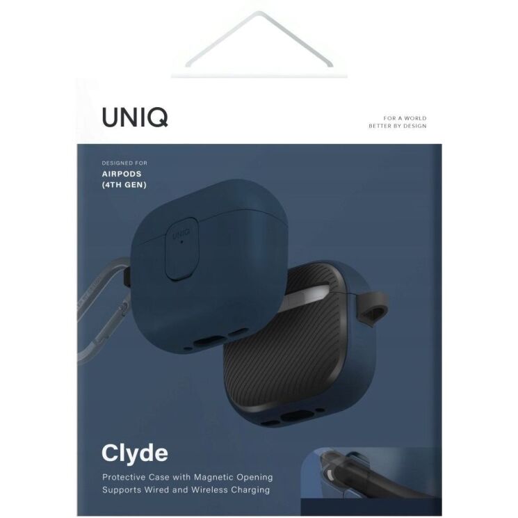 Захисний чохол UNIQ Clyde для AirPods 4 - Blue: фото 5 з 6
