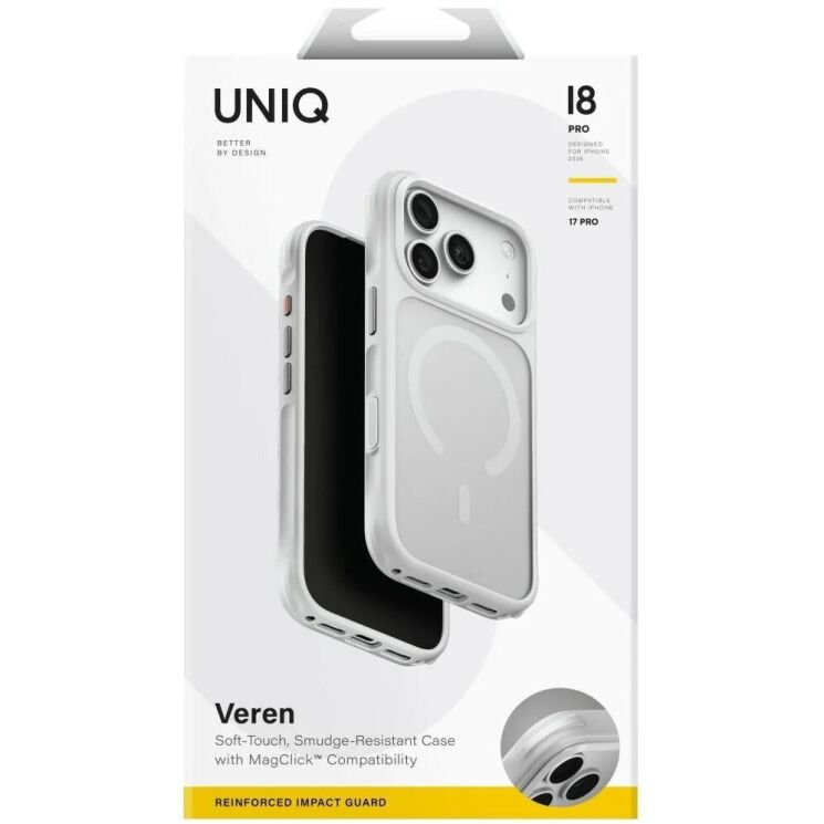Захисний чохол UNIQ Veren MagClick для iPhone 18 Pro / 17 Pro (UNIQ-IP6.3P(2026)-VERNAFMCFST) - Transparent (440141T) Захисний чохол UNIQ Veren MagClick для iPhone 18 Pro / 17 Pro (UNIQ-IP6.3P(2026)-VERNAFMCFST) - Transparent: фото 6 з 11