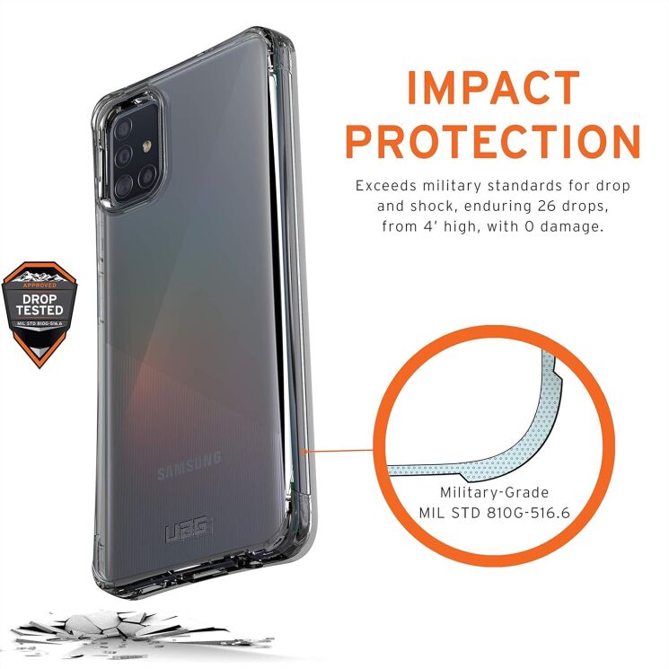 Защитный чехол URBAN ARMOR GEAR (UAG) Plyo для Samsung Galaxy A51 (А515) - Ice: фото 7 из 7