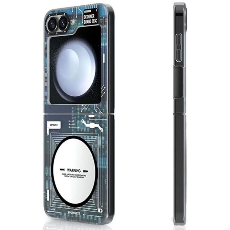 Защитный чехол YOUNGKIT Technology Series для Samsung Galaxy Flip 6 - Ghost Grey: фото 2 из 2