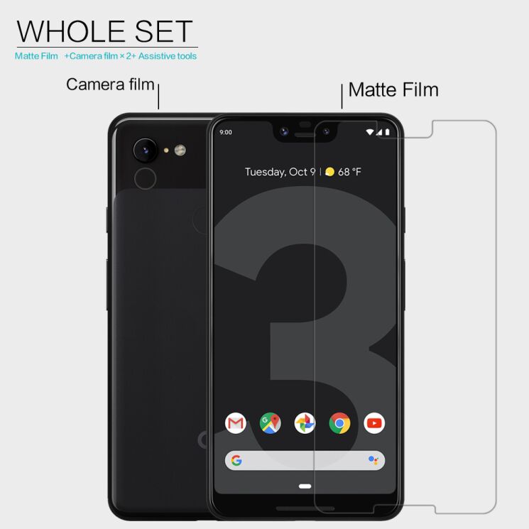Антибликовая пленка NILLKIN Matte для Google Pixel 3 XL: фото 9 из 12