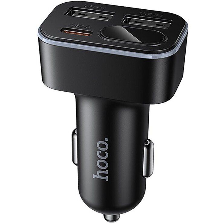 Автомобильное зарядное устройство Hoco Z63A 42W (2USB + Type-C) - Black: фото 2 из 5