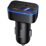 Автомобільний зарядний пристрій Hoco Z63A 42W (2USB + Type-C) - Black: фото 1 з 5