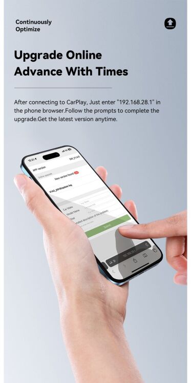 Бездротовий автомобільний адаптер ESSAGER Zhailian (Wireless Apple CarPlay) ECP-ZL0G-Z - Metal Gray: фото 11 з 14