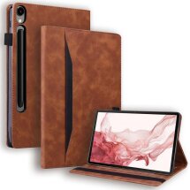 Чехол Deexe Business Style для Samsung Galaxy Tab S10 FE Plus - Brown: фото 1 из 9