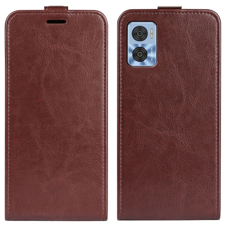 Чохол Deexe Flip Case для Motorola Moto E22 - Brown: фото 1 з 7