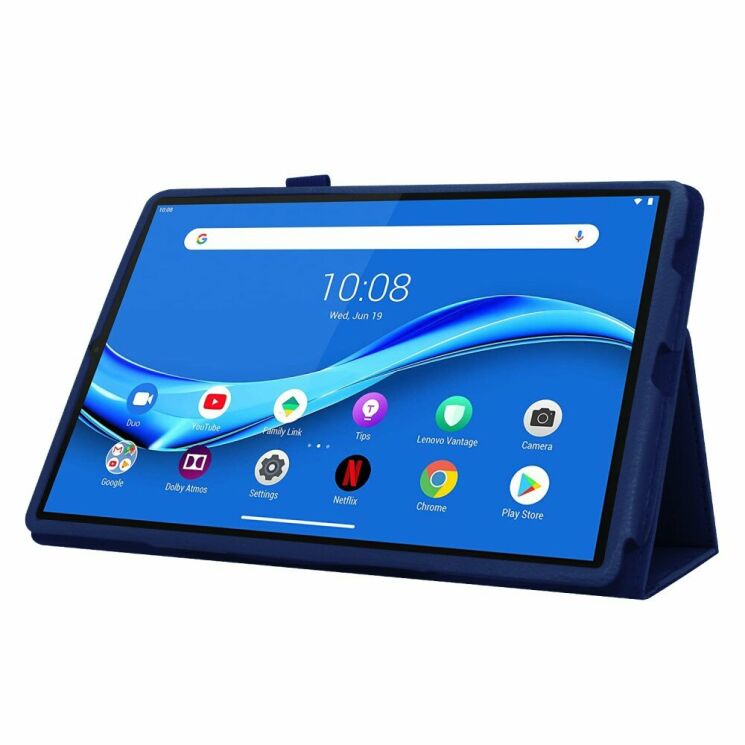Чохол Deexe Folder Style для Lenovo Tab M10 Plus 1/2 Gen (TB-X606) - Dark Blue: фото 3 з 7