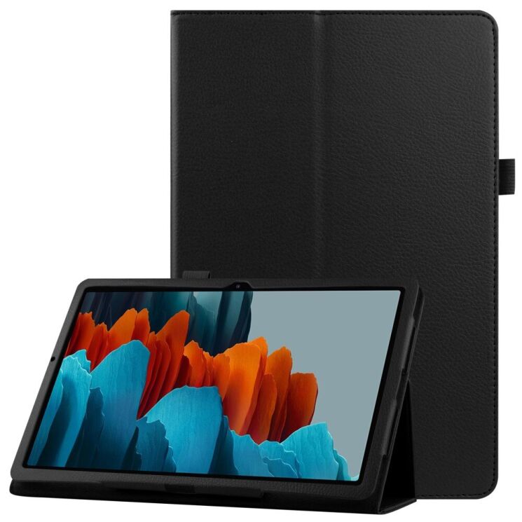 Чехол Deexe Folder Style для Samsung Galaxy Tab S7 Plus (T970/975) / S8 Plus (T800/806) - Black: фото 1 из 7