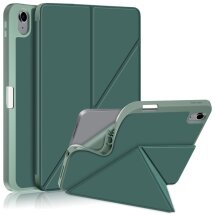 Чохол Deexe Origami Case для Apple iPad 10.9 (2022) / iPad 11 (2025) - Blackish Green: фото 1 з 8
