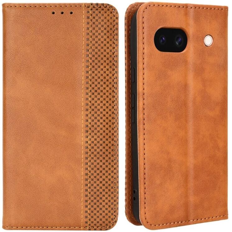 Чехол Deexe Retro Style для Google Pixel 8A - Brown: фото 1 из 6