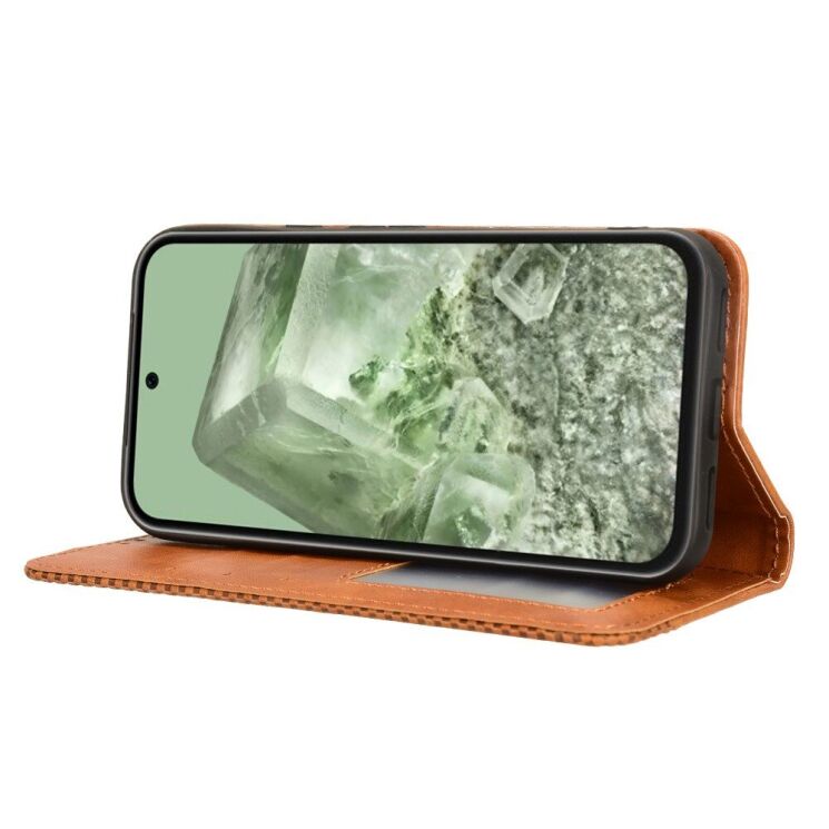Чехол Deexe Retro Style для Google Pixel 8A - Brown: фото 3 из 6