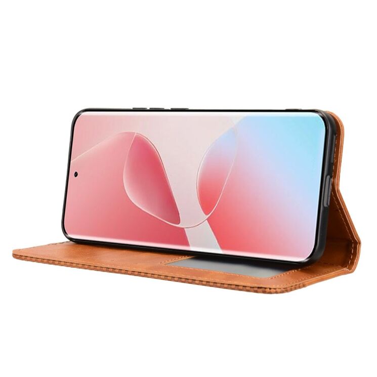 Чохол Deexe Retro Style для Infinix Hot 60 Pro Plus - Brown: фото 7 з 18