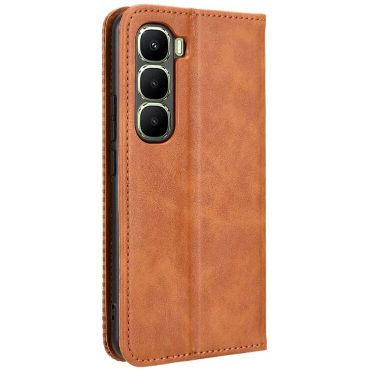 Чохол Deexe Retro Style для Infinix Hot 60 Pro Plus - Brown: фото 8 з 18
