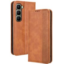 Чохол Deexe Retro Style для Infinix Hot 60 Pro Plus - Brown: фото 1 з 18