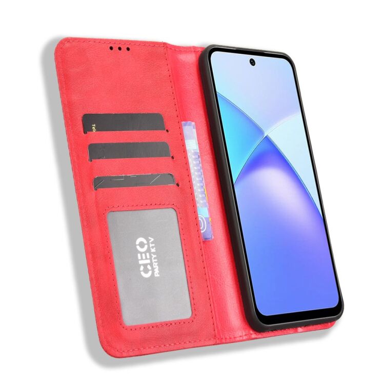 Чохол Deexe Retro Style для Infinix Smart 10 Plus - Red: фото 4 з 8