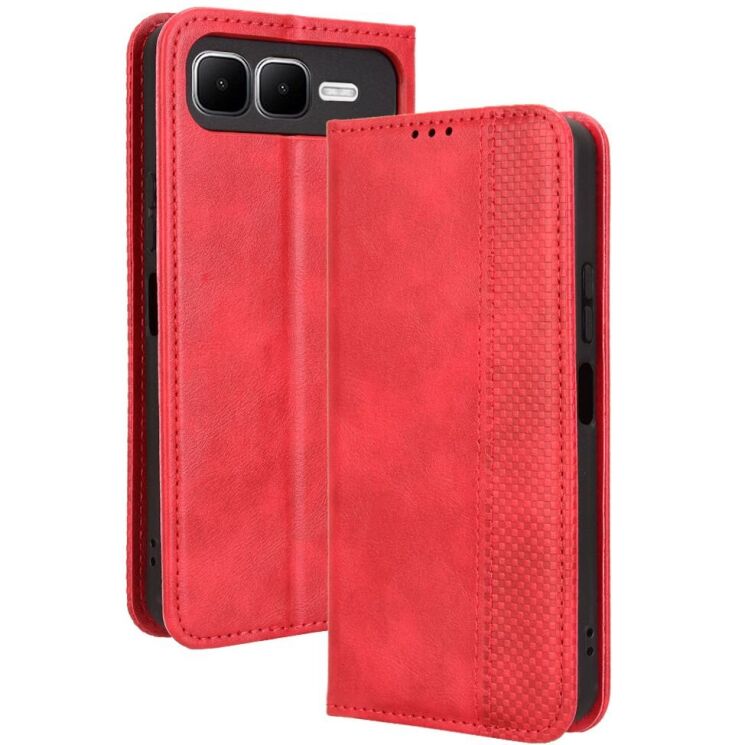 Чохол Deexe Retro Style для Infinix Smart 10 Plus - Red: фото 1 з 8