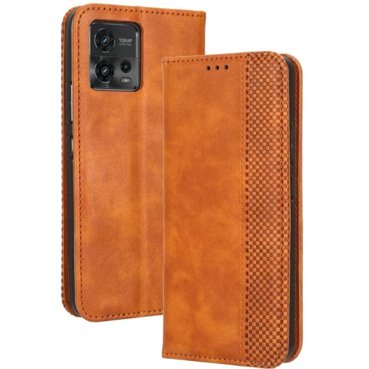 Чехол Deexe Retro Style для Motorola Moto G72 - Brown: фото 4 из 9