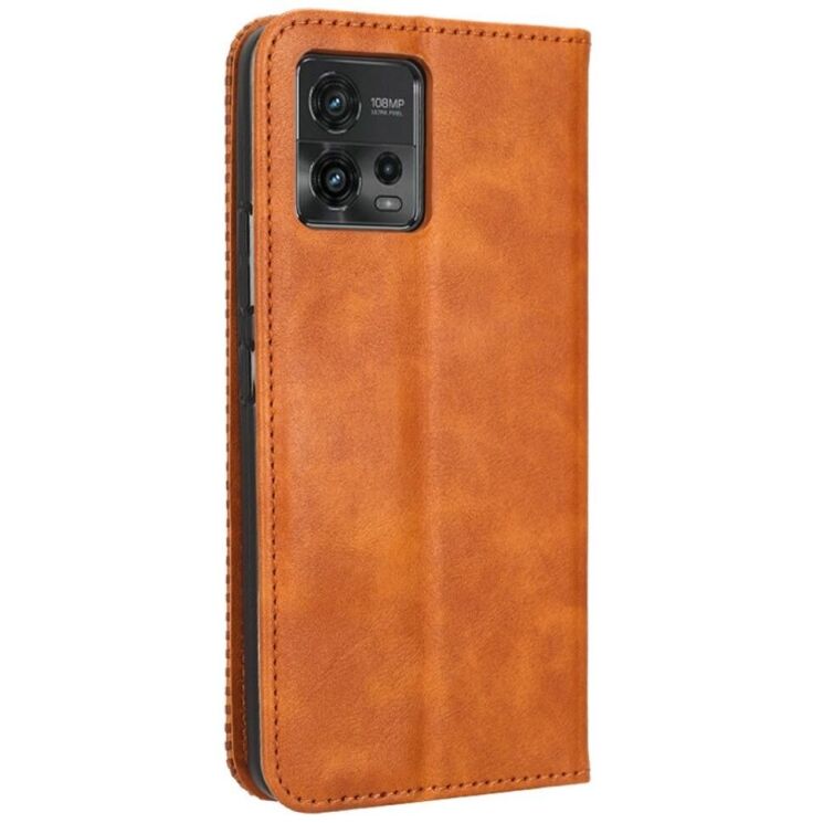 Чехол Deexe Retro Style для Motorola Moto G72 - Brown: фото 3 из 9