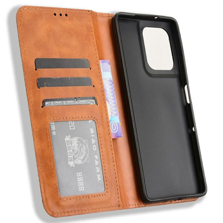 Чехол Deexe Retro Style для Motorola Moto G75 - Brown: фото 4 из 8