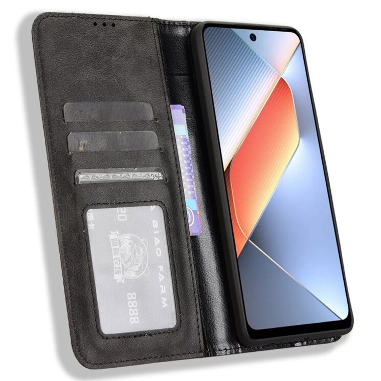 Чохол Deexe Retro Style для TECNO Pova 6 Neo - Black: фото 2 з 7
