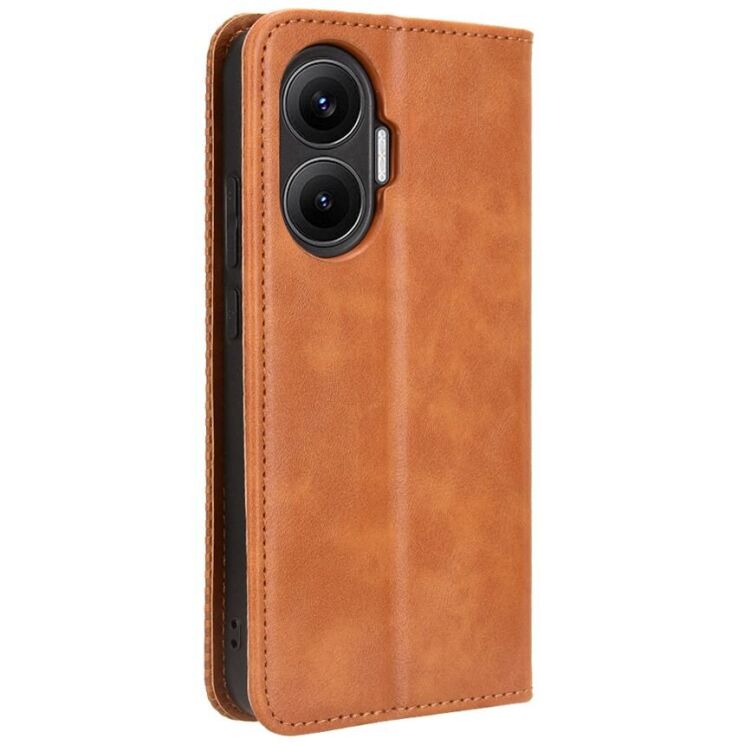 Чехол Deexe Retro Style для Xiaomi Poco F7 - Brown: фото 7 из 18