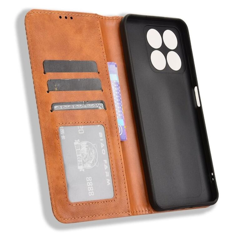 Чехол Deexe Retro Style для ZTE Blade A35 / Blade A55 - Brown: фото 4 из 7